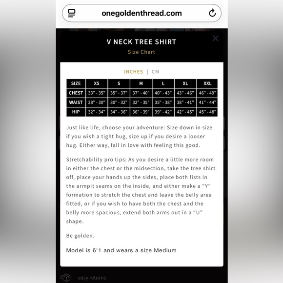 One Golden Thread Tree V Neck Medium - Picture 6 of 6